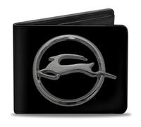 Buckle-Down Men's Wallet Chevrolet Impala Deer Emblem Black/Silver Bi-Fold, Multi, One Size