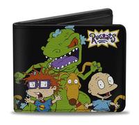 Buckle Down Men's Wallet Rugrats Reptar W/Chuckie Spike & Tommy Bi-Fold, Multicolor, One Size