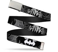 Buckle-Down Men's Web Belt Batman, Multicolor, 1.5" Wide-42