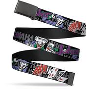 Buckle-Down Men's Web Belt Joker 1.5", Multicolor, One Size