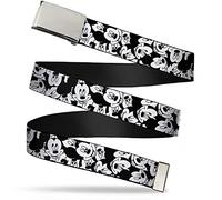 Buckle-Down Men's Web Belt Mickey Mouse 1.5", Multicolor, Wide/Fits up to 42" Pant Size