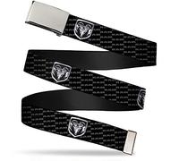 Buckle-Down Men's Web Belt Ram, Multicolor, 1.25" Wide-Fits up to 42" Pant Size