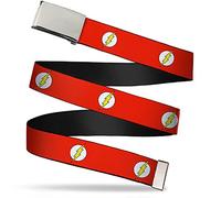 Buckle-Down Men's Web Belt-The Flash-1.25" Wide-Fits Up to 42" Pant Size, Multicolor, 1.25" Wide - Fits up to 42" Pant Size
