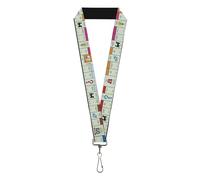 Buckle-Down Monopoly Lanyard, Monopoly British Uk Game Board Space Blocks, Elastic