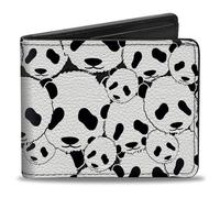 Buckle-Down Men's Bifold Panda Travel Accessory bi-fold Wallet, Multicoloured, 4.0" x 3.5"