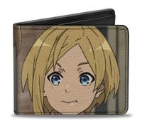 Buckle-Down Mushoku Tensei Jobless Reincarnation Wallet, Bifold, Mushoku Tensei Rudeus Greyrat and Sara Pose, Vegan Leather