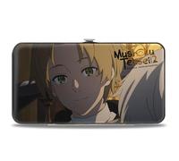 Buckle-Down Mushoku Tensei Jobless Reincarnation Wallet, Hinged, Mushoku Tensei Rudeus Greyrat and Sylphiette Scene, Vegan Leather