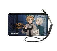 Buckle-Down Mushoku Tensei Jobless Reincarnation Wallet, Zip Clutch, Mushoku Tensei Sylphiette Holding Rudeus Greyrat Pose and Logo, Canvas, S, Casual