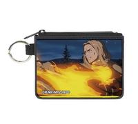 Buckle-Down Mushoku Tensei Jobless Reincarnation Wallet, Zip Clutch, Mushoku Tensei Timothy Fire Power Scene, Canvas, XS, Casual