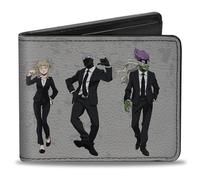 Buckle-Down My Hero Academia Bifold Wallet | My Hero Academia Paranormal Liberation Front Villains Grays Billfold Credit Card and ID Slots Vegan Leather