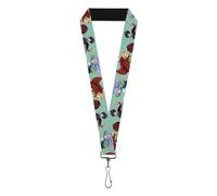 Buckle-Down My Hero Academia Lanyard, My Hero Academia the Big 3 Action Poses Light Blue, Elastic