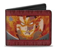 Buckle-Down My Hero Academia Wallet, Bifold, My Hero Academia Endeavor Hell Flame Pose Reds, Vegan Leather