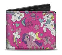 Buckle-Down My Little Pony Wallet, Bifold, My Little Pony Ponies and Cutie Marks Collage Multi Color, Vegan Leather