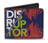 Buckle-Down Nerf Wallet, Bifold, Nerf Disruptor Engage Collage Blue Red White Yellow, Vegan Leather