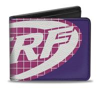 Buckle-Down Nerf Wallet, Bifold, Nerf Logo Grid Split Blues Black Pink White, Vegan Leather