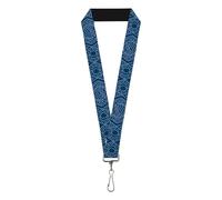 Buckle-Down Nickelodeon Lanyard, Avatar Last Airbender Water Element Symbol Blues, Elastic, Blue, 44" x 1"