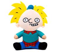 Buckle-Down Nickelodeon Squeaky Plush Dog Toy for Large, Medium & Small Dogs, Hey Arnold! Arnold Full Body Sitting Pose, 4" x 7"