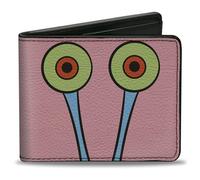 Wallet Bifold PU SpongeBob SquarePants Gary the Snail Character Close Up Pink, Spongebob Squarepants, 4.0" x 3.5"