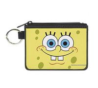Buckle-Down Nickelodeon Wallet, Zip Clutch, Spongebob Face Close Up Yellows, Canvas, Spongebob Squarepants, 4.25" x 3.25", Buckle-Down Canvas Coin Purse Spongebob Squarepants