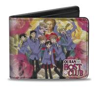 Buckle-Down Ouran High School Host Club Wallet, Bifold, Ouran High School Host Club Character Group Poses Pinks, Vegan Leather