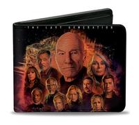 Buckle-Down Paramount Network Wallet, Bifold, Star Trek Picard Group Pose and Title Logo Multi Color, Vegan Leather, Multicolor, 4.0" x 3.5", Casual