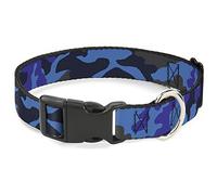 Buckle-Down PC-W30313-WM Plastic Clip Collar, Camo, 1.5" Wide-Fits 16-23" Neck-Medium