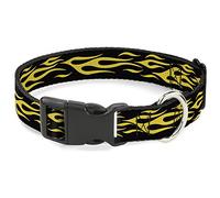 Buckle-Down PC-W30608-WL Plastic Clip Collar, Flames, 1.5" Wide-Fits 18-32" Neck-Large