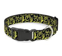 Buckle-Down PC-W30639-NS Plastic Clip Collar, Filigree, 1/2" Wide-Fits 6-9" Neck-Small