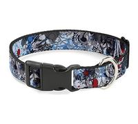 Buckle-Down PC-W30702-M Plastic Clip Collar, Gothic, 1" Wide-Fits 11-17" Neck-Medium