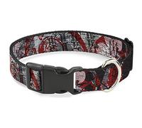 Buckle-Down PC-W30703-M Plastic Clip Collar, Gothic, 1" Wide-Fits 11-17" Neck-Medium