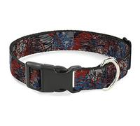 Buckle-Down PC-W30704-WS Plastic Clip Collar, Gothic, 1.5" Wide-Fits 13-18" Neck-Small