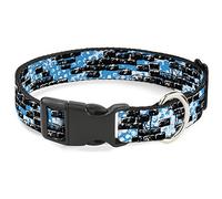 Buckle-Down PC-W30717-WL Plastic Clip Collar, Grunge Bricks, 1.5" Wide-Fits 18-32" Neck-Large