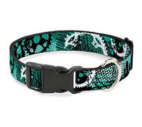 Buckle-Down PC-W30730-WL Plastic Clip Collar, Grunge Gears, 1.5" Wide-Fits 18-32" Neck-Large
