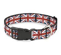 Buckle-Down PC-W32102-NS Plastic Clip Collar, United Kingdom, 1/2" Wide-Fits 6-9" Neck-Small