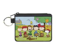 Buckle-Down Peanuts Wallet, Zip Clutch, Peanuts Gang Backyard Baseball Group Pose, Canvas, Multicolor, Coin Pouch (4.25" x 3.25"), Coin Pouch (4.25" X 3.25")