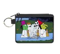 Buckle-Down Peanuts Wallet, Zip Clutch, Peanuts Gang Halloween Trick or Treat Group Pose, Canvas, Multicolor, XS, Casual