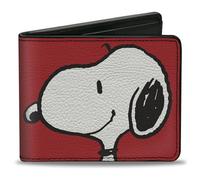 Buckle-Down Peanuts Worldwide LLC Wallet, Bifold, Peanuts Snoopy Smiling Profile Pose Red, Vegan Leather