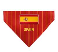 Buckle-Down International Soccer Fan Pet Bandana, National Team Pride Series Spain Spirit Flag, Slip On Collar Bandana Only