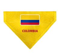 Buckle-Down International Soccer Fan Pet Bandana, National Team Pride Series Colombia Spirit Flag, Slip On Collar Bandana Only