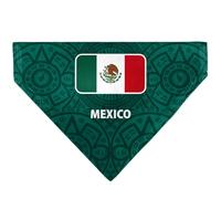 Buckle-Down Pet Bandana Slide On Slip Through | Global Soccer Cup Series Mexico Spirit Flag Double Sided Polyester