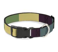 Buckle-Down Pet Collar, Dog Collar Plastic Buckle, Summer Essentials Color Block 5, 20 to 31 Inches 1.5 Inch Wide