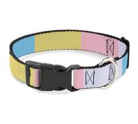 Buckle-Down Pet Collar, Dog Collar Plastic Buckle, Summer Essentials Color Block 6, 20 to 31 Inches 1.5 Inch Wide