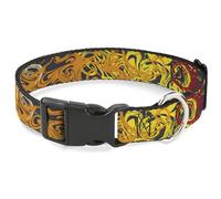 Buckle-Down Pet Collar, Dog Collar Plastic Buckle, Swirl Mix Gray Multi Color, 15 to 24 Inches 1.0 Inch Wide
