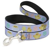 Buckle-Down Pet Leash, Dog Leash, Easter Chicks and Eggs Lavender, 6 Feet Long 0.5 Inch Wide