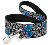 Buckle-Down Pet Leash - Stitch Poses/Mini Scrump Scattered - 4 Feet Long - 1/2" Wide