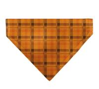 Buckle-Down Plaid Orange Brown Black Slip On CollarÊBandana Only