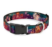 Buckle Down Plastic Clip Collar - Aladdin & Jasmine Scenes/Castle/Birds - 1" Wide - Fits 11-17" Neck - Medium