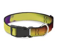 Buckle-Down Plastic Clip Collar - BD Psychedelic - 1/2" Wide - Fits 6-9" Neck - Small