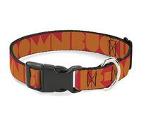 Buckle-Down Plastic Clip Collar - BUCKLE-DOWN Shapes Red/Orange - 1/2" Wide - Fits 9-15" Neck - Large