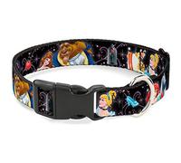 Buckle-Down Plastic Clip Collar - Disney Princesses & Prince's Dancing - 1" Wide - Fits 11-17" Neck - Medium